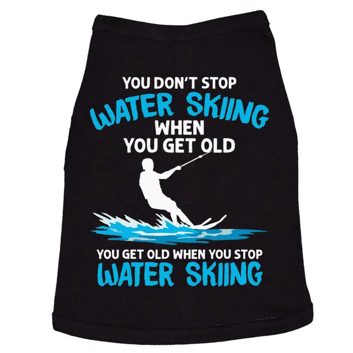 Funny Water Skiing Designs For Men Women Water Skier Athlete Doggie Tank