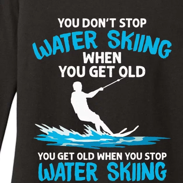 Funny Water Skiing Designs For Men Women Water Skier Athlete Womens CVC Long Sleeve Shirt