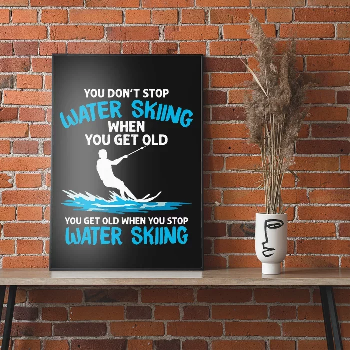 Funny Water Skiing Designs For Men Women Water Skier Athlete Poster