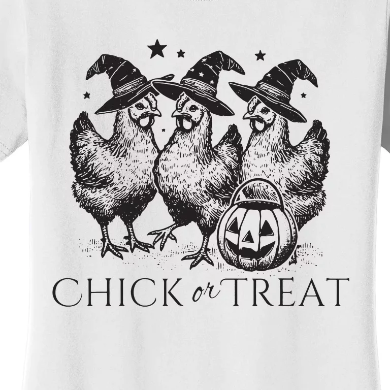 Funny Witch Spooky Chicken Halloween Costume Chick Or Treat Women's T-Shirt