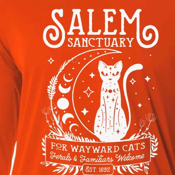 Funny Witch Salem Home For Wayward Black Cats 1692 Halloween Cooling Performance Long Sleeve Crew