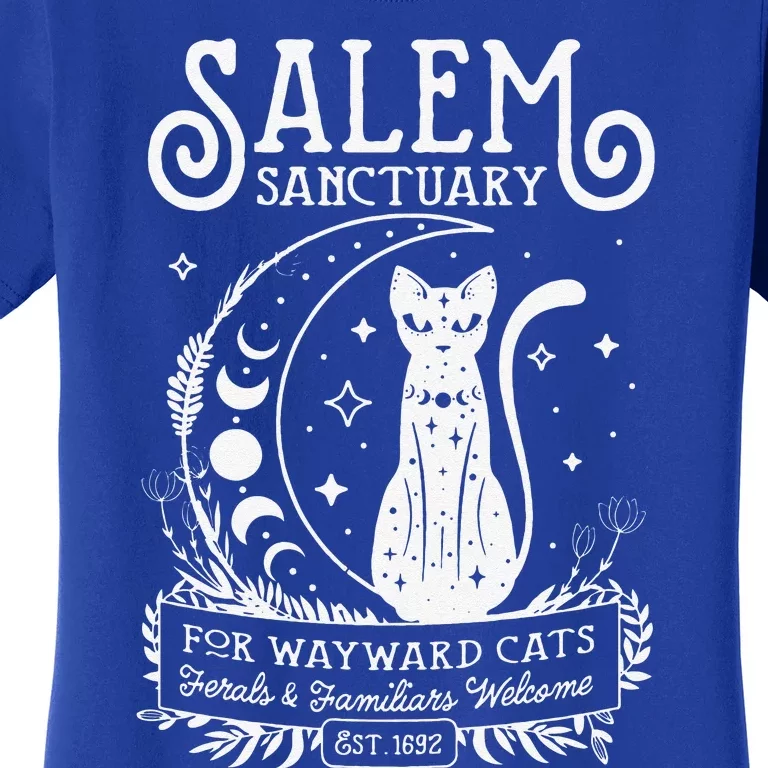 Funny Witch Salem Home For Wayward Black Cats 1692 Halloween Women's T-Shirt