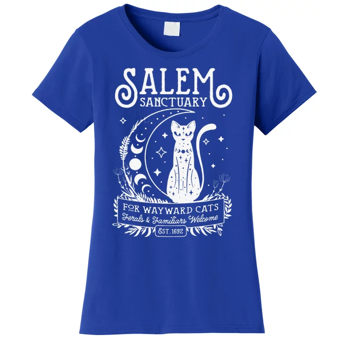 Funny Witch Salem Home For Wayward Black Cats 1692 Halloween Women's T-Shirt