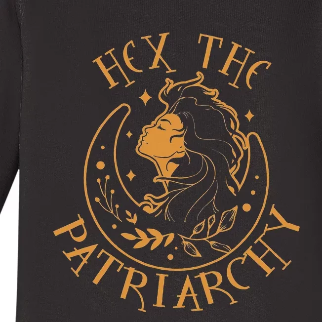 Feminist Witch Smash The Patriarchy Hex The Patriarchy Baby Long Sleeve Bodysuit