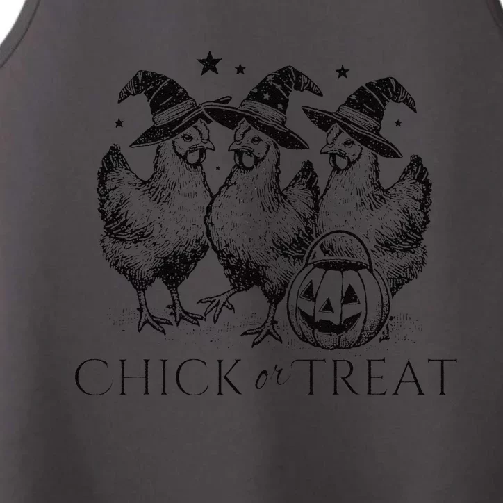 Funny Witch Spooky Chicken Halloween Costume Chick Or Treat Gift Performance Tank