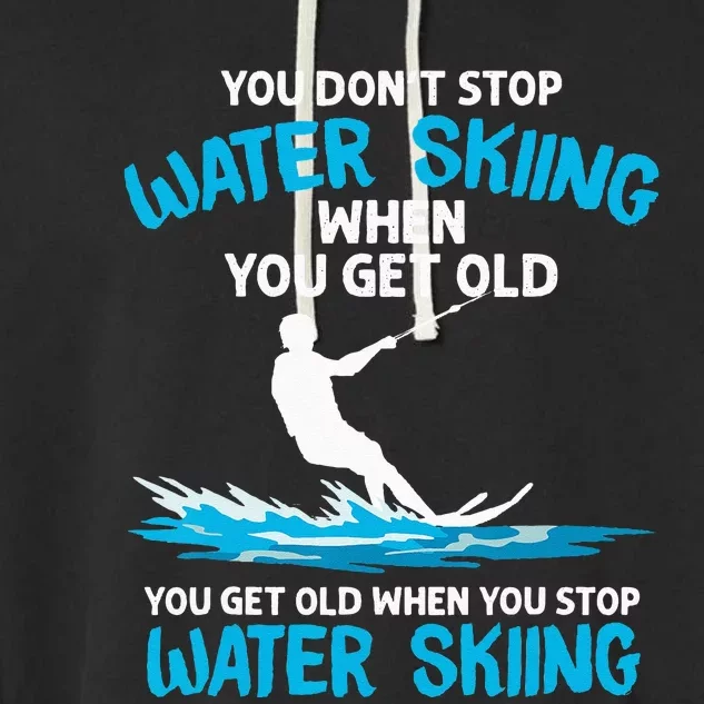 Funny Water Skiing Designs For  Water Skier Athlete Garment-Dyed Fleece Hoodie