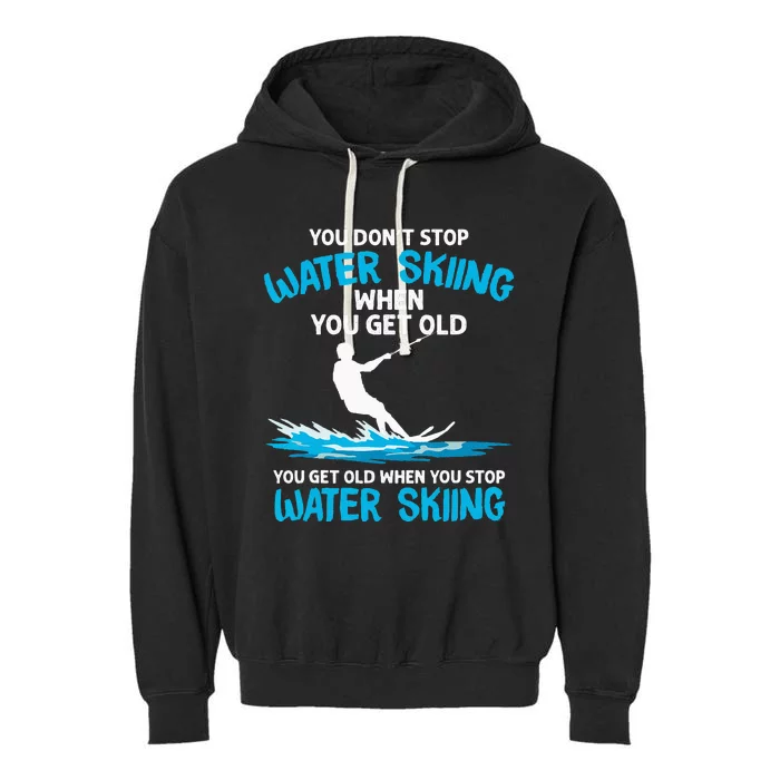 Funny Water Skiing Designs For  Water Skier Athlete Garment-Dyed Fleece Hoodie