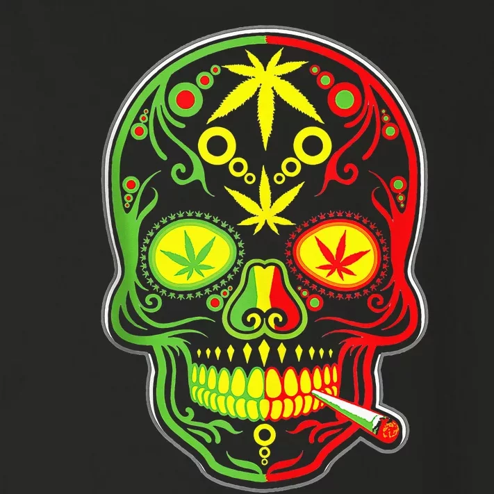 Funny Weed Sugar Skull 420 Marijuana Cannabis Cinco De Mayo Toddler Long Sleeve Shirt