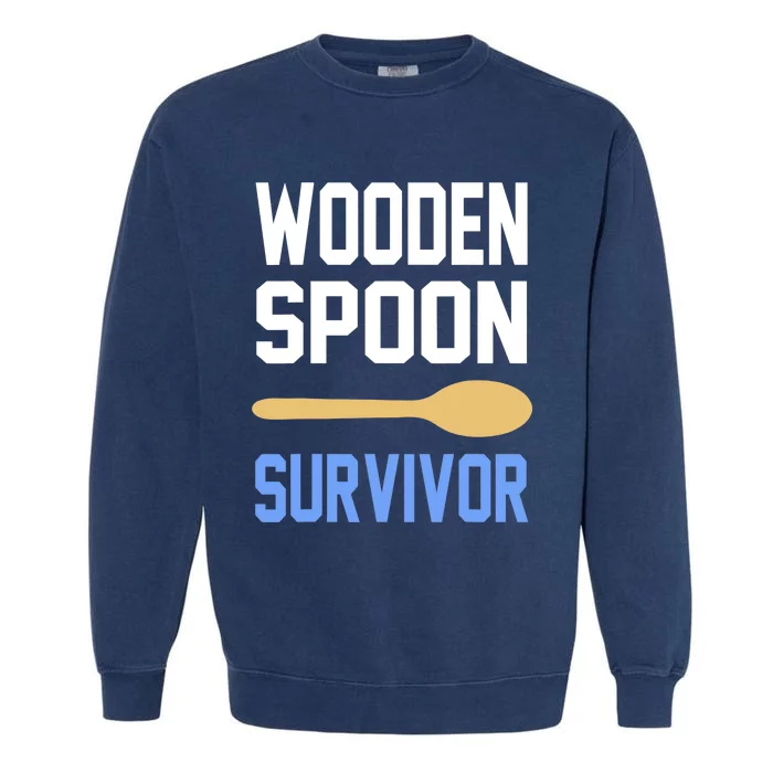 Funny Wooden Spoon Survivor I Survived Wooden Spoon Vintage Garment-Dyed Sweatshirt