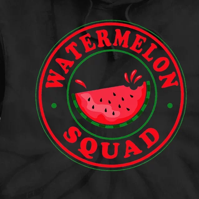 Funny Watermelon Squad Watermelons Summer Fruit Tie Dye Hoodie