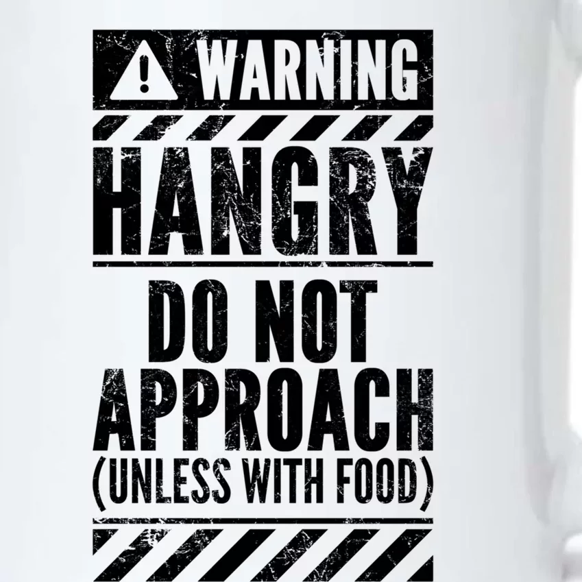 Funny Warning Sign Hangry Do Not Approach Hunger Hungry Gift Black Color Changing Mug