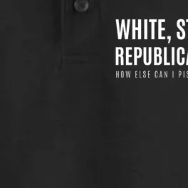 Funny White Straight Republican Male Republican Dry Zone Grid Performance Polo