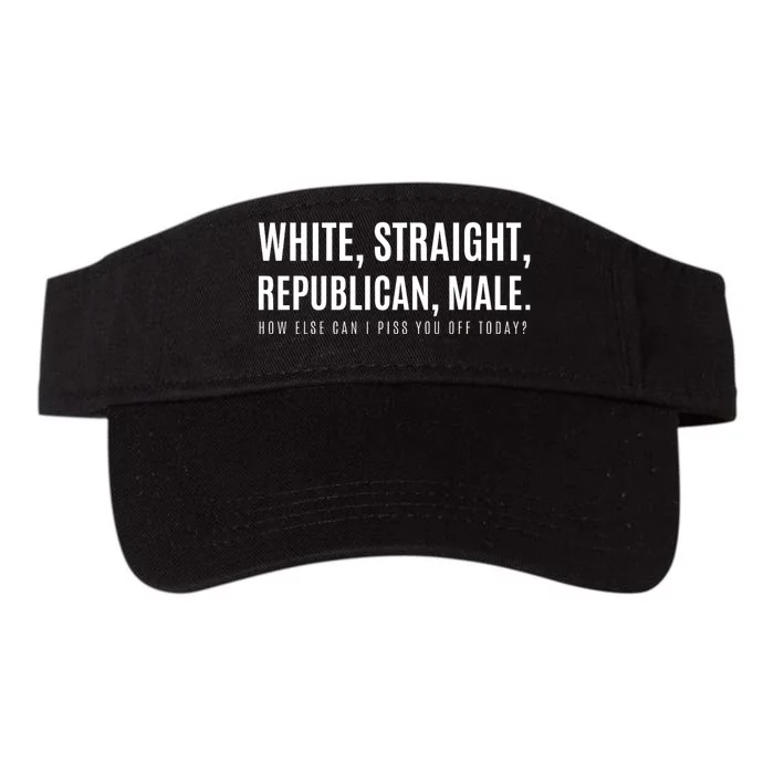 Funny White Straight Republican Male Republican Valucap Bio-Washed Visor