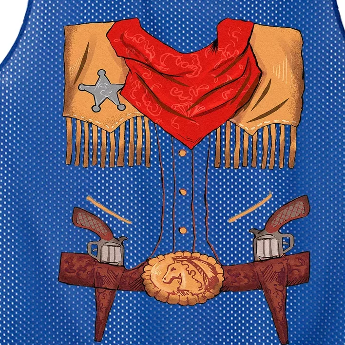 Funny Western Sheriff Vest Halloween Cowboy Easy DIY Costume Mesh Reversible Basketball Jersey Tank