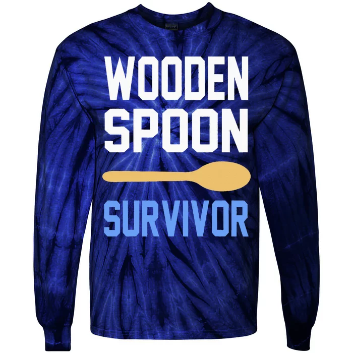 Funny Wooden Spoon Survivor I Survived Wooden Spoon Vintage Tie-Dye Long Sleeve Shirt