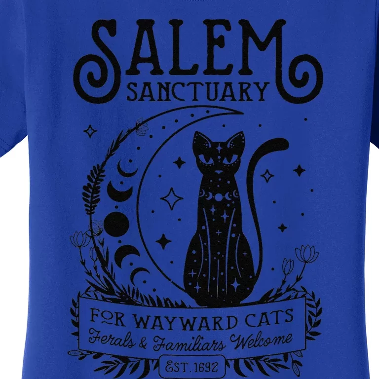 Funny Witch Salem Home For Wayward Black Cats 1692 Halloween Women's T-Shirt