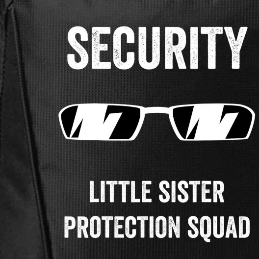 Funny Wedding Security Little Sister Protection Squad City Backpack