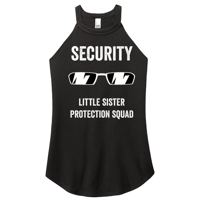 Funny Wedding Security Little Sister Protection Squad Women’s Perfect Tri Rocker Tank