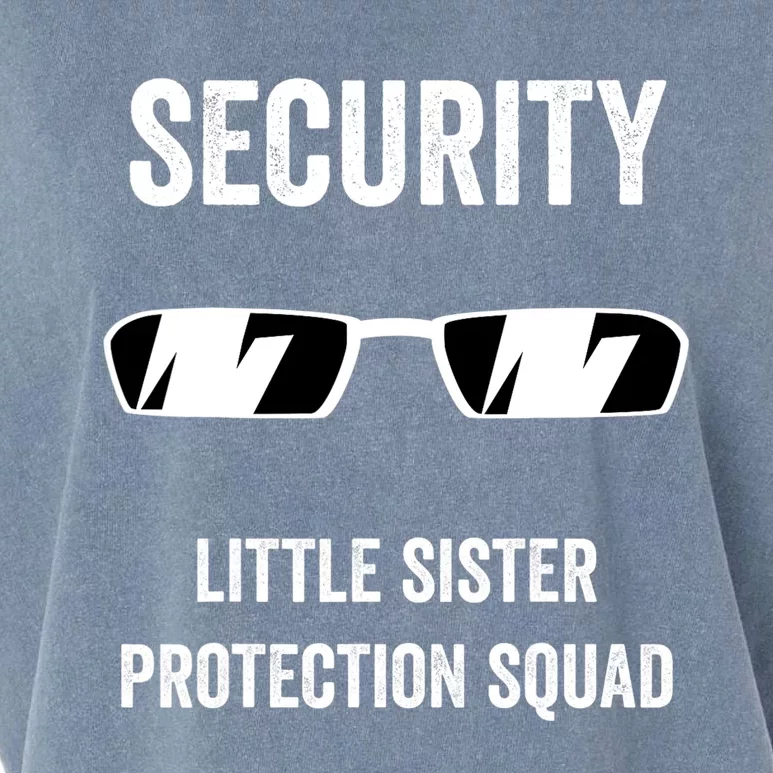 Funny Wedding Security Little Sister Protection Squad Garment-Dyed Women's Muscle Tee