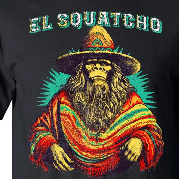 Funny Western Sasquatch Poncho Tall T-Shirt