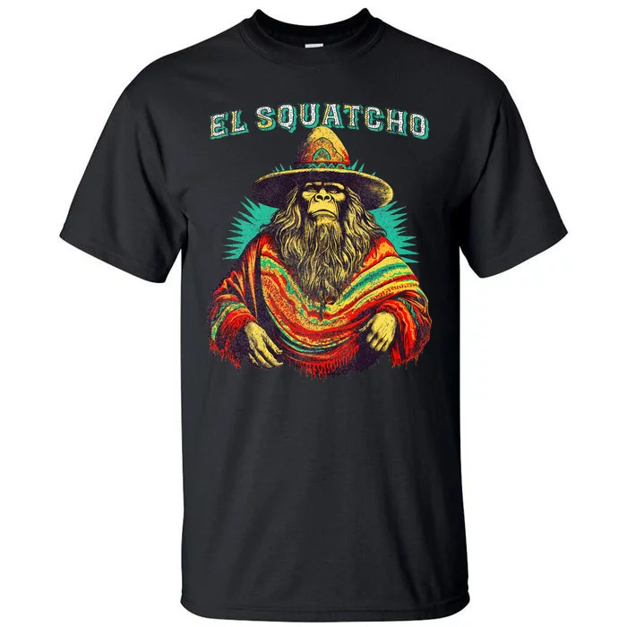 Funny Western Sasquatch Poncho Tall T-Shirt