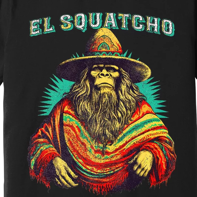 Funny Western Sasquatch Poncho Premium T-Shirt