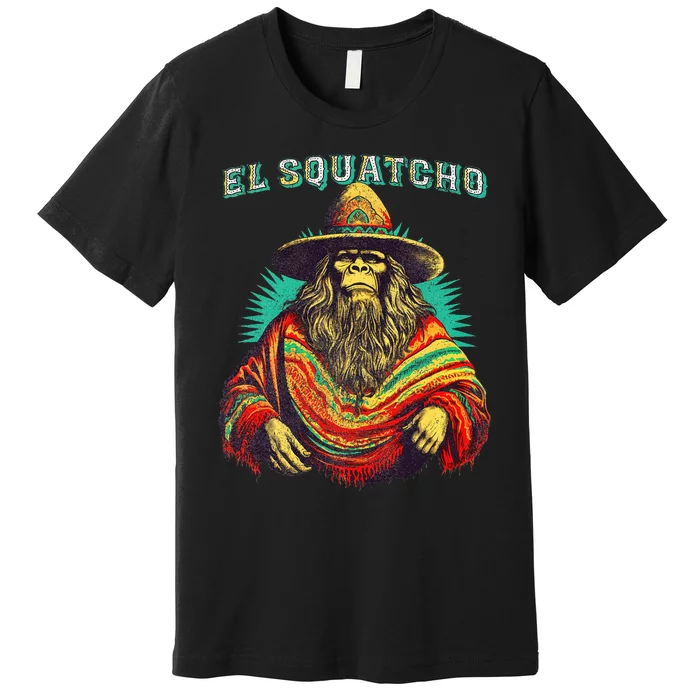 Funny Western Sasquatch Poncho Premium T-Shirt