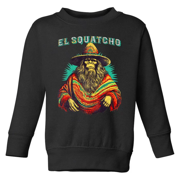 Funny Western Sasquatch Poncho Toddler Sweatshirt