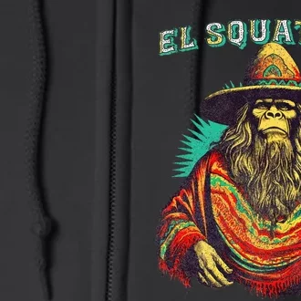 Funny Western Sasquatch Poncho Full Zip Hoodie