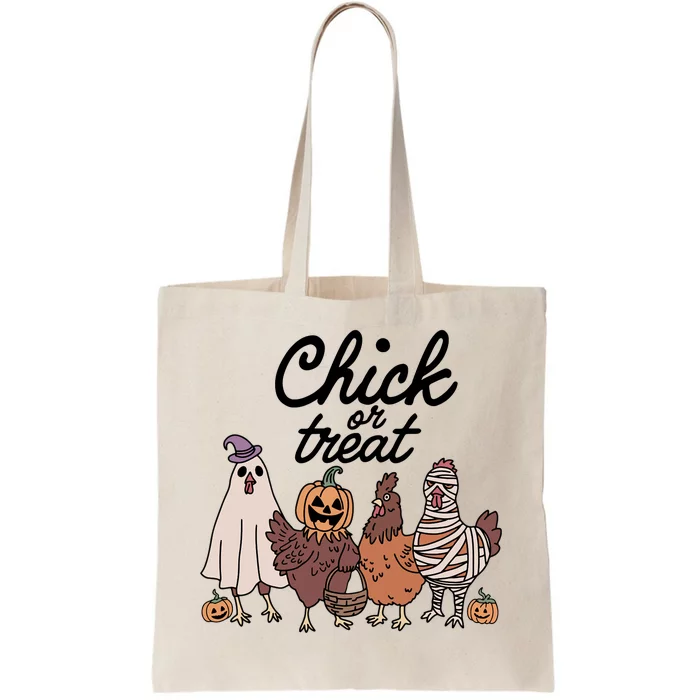 Funny Witch Spooky Chicken Halloween Costume Chick Or Treat Tote Bag