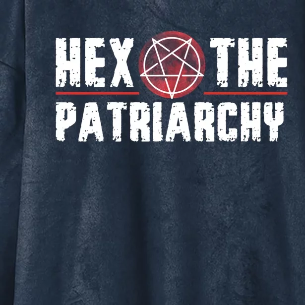 Feminist Witch Smash The Patriarchy Hex The Patriarchy Gift Hooded Wearable Blanket