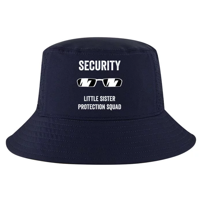 Funny Wedding Security Little Sister Protection Squad Cool Comfort Performance Bucket Hat