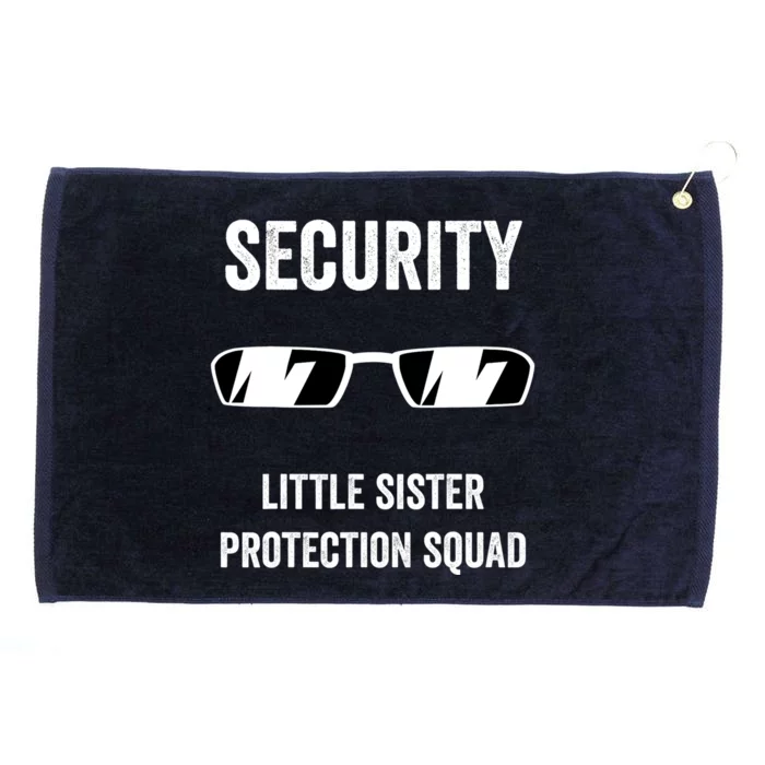 Funny Wedding Security Little Sister Protection Squad Grommeted Golf Towel