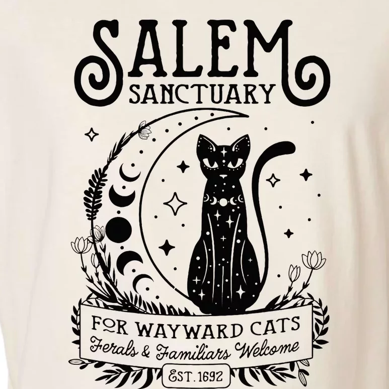 Funny Witch Salem Home For Wayward Black Cats 1692 Halloween Garment-Dyed Women's Muscle Tee