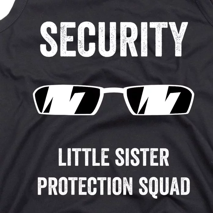 Funny Wedding Security Little Sister Protection Squad Tank Top