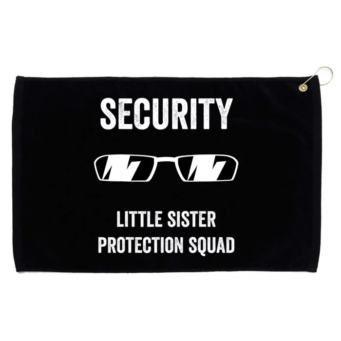 Funny Wedding Security Little Sister Protection Squad Grommeted Golf Towel