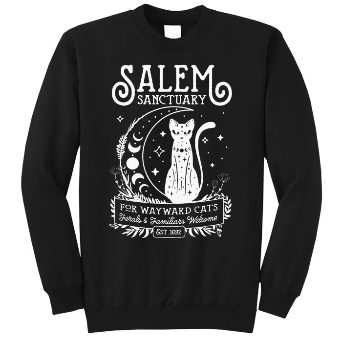 Funny Witch Salem Home For Wayward Black Cats 1692 Halloween Tall Sweatshirt