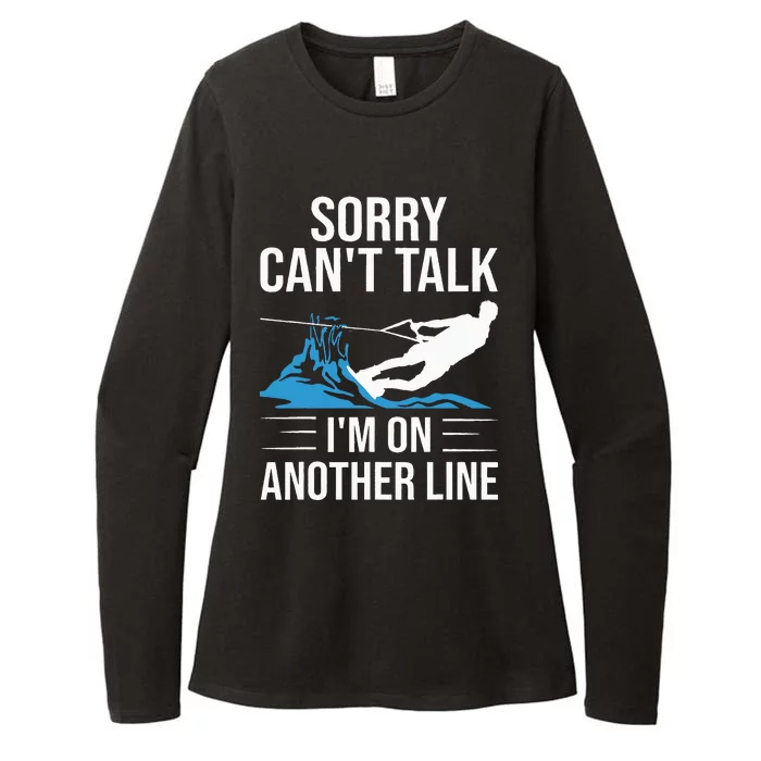 Funny Water Ski Designs For Women Water Skier Athletes Womens CVC Long Sleeve Shirt