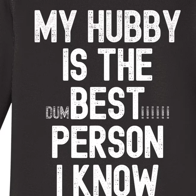 Funny Wife Sarcastic from Husband for Wo for Wife Gifts Baby Long Sleeve Bodysuit