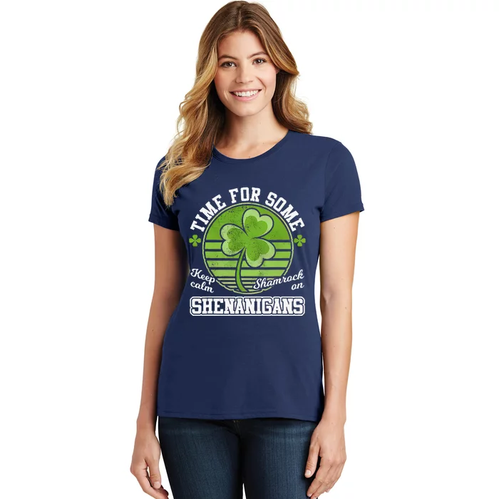 Funny Women's St Patricks Day Shenanigans Shamrock Irish Day Women's T-Shirt