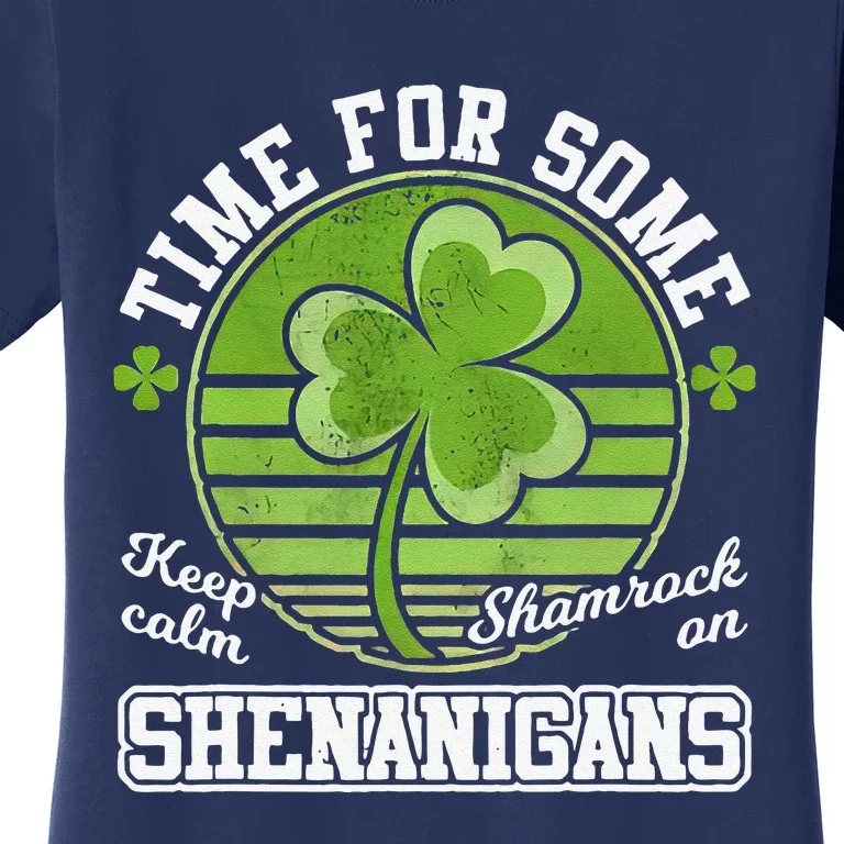 Funny Women's St Patricks Day Shenanigans Shamrock Irish Day Women's T-Shirt