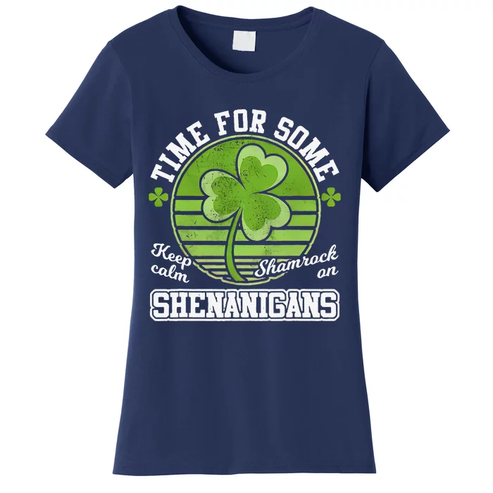 Funny Women's St Patricks Day Shenanigans Shamrock Irish Day Women's T-Shirt