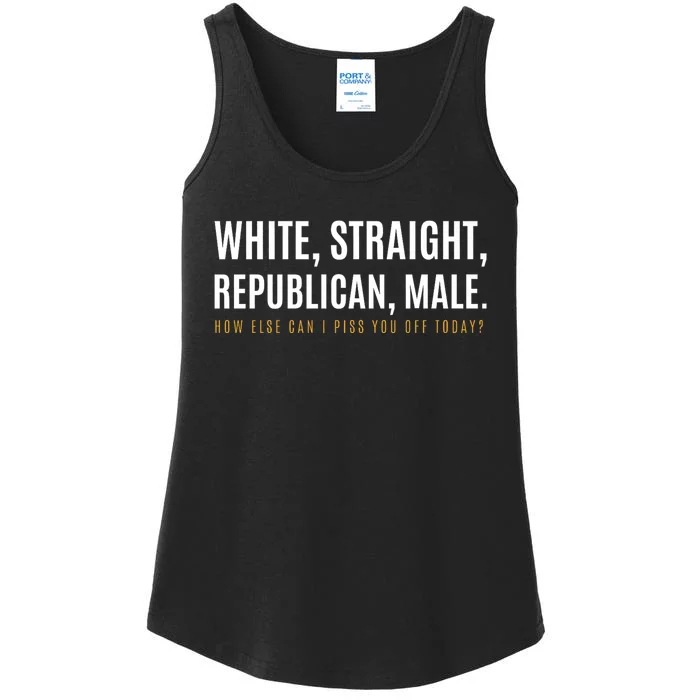 Funny White Straight Republican Male Republican Ladies Essential Tank