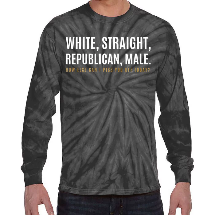 Funny White Straight Republican Male Republican Tie-Dye Long Sleeve Shirt