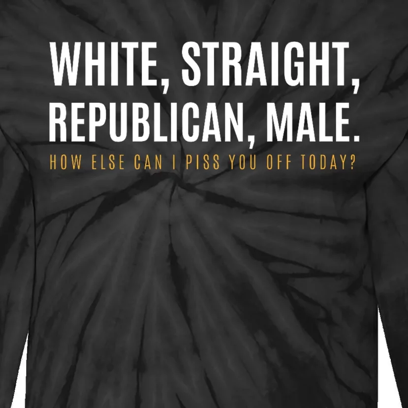 Funny White Straight Republican Male Republican Tie-Dye Long Sleeve Shirt