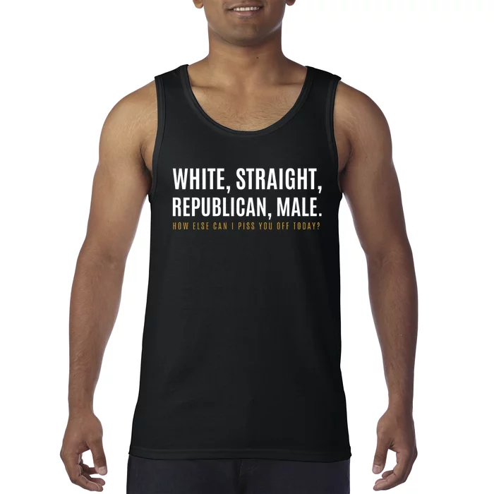 Funny White Straight Republican Male Republican Tank Top