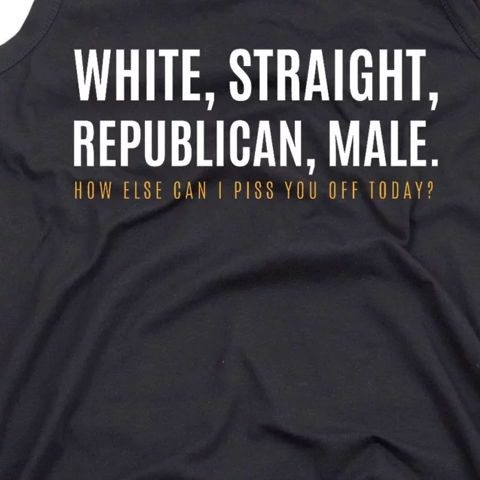 Funny White Straight Republican Male Republican Tank Top