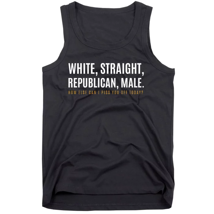 Funny White Straight Republican Male Republican Tank Top