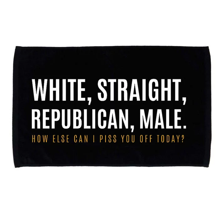 Funny White Straight Republican Male Republican Microfiber Hand Towel