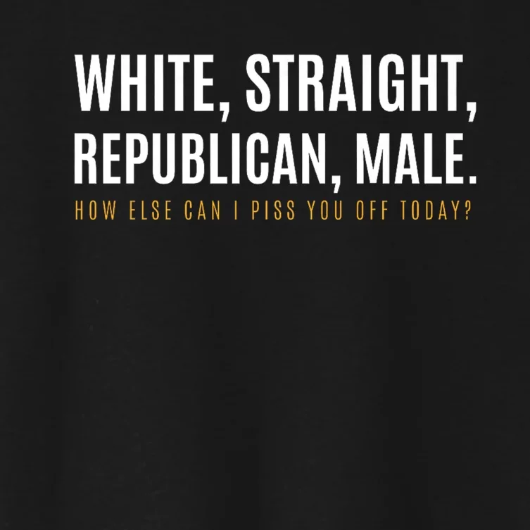 Funny White Straight Republican Male Republican Women's Crop Top Tee